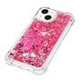 Coque en TPU paillet&eacute; pour iPhone 14 - rose transparent