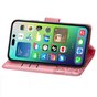 &Eacute;tui Butterfly Wallet en similicuir pour iPhone 14 - rose