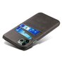 &Eacute;tui en cuir artificiel Duo Cardslot Wallet compatible avec iPhone 12 mini - noir