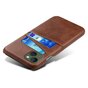 &Eacute;tui en similicuir Duo Cardslot Wallet pour iPhone 12 mini - marron