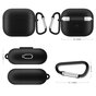 &Eacute;tui en silicone Solid Protection avec crochet compatible avec AirPods 3 - noir