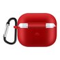 &Eacute;tui en silicone Solid Protection avec crochet compatible avec AirPods 3 - rouge