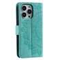 Coque en TPU Mandala Wallet pour iPhone 14 Pro - verte