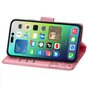 &Eacute;tui Butterfly Wallet en similicuir pour iPhone 14 Pro - rose