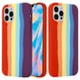 Coque en silicone Rainbow Pride pour iPhone 14 Pro - pastel