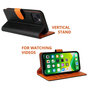 &Eacute;tui portefeuille en cuir artificiel Bookcase compatible avec iPhone 14 Pro - noir