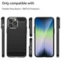 Coque en TPU Carbon Armor compatible avec iPhone 14 Pro - noir