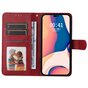 &Eacute;tui portefeuille en cuir artificiel compatible avec iPhone 14 Plus - rouge