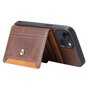 &Eacute;tui en similicuir Card Wallet pour iPhone 14 Plus - marron