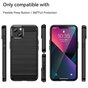Coque en TPU Carbon Armor compatible avec iPhone 14 Plus - noire