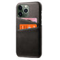 &Eacute;tui en similicuir Duo Cardslot Wallet pour iPhone 14 Pro Max - noir