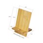 Support de t&eacute;l&eacute;phone en bois de bambou, accessoires de bureau avec trou de c&acirc;ble