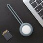 &Eacute;tui en silicone et anneau rond de suspension compatible avec Apple AirTag - Bleu