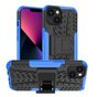 Coque en plastique et TPU antid&eacute;rapante Kickstand pour iPhone 14 - bleu