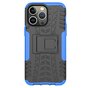 Coque anti-d&eacute;rapante en plastique et TPU Shockproof Kickstand pour iPhone 14 Pro - bleu