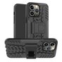 Coque en plastique et TPU anti-d&eacute;rapant Shockproof Kickstand pour iPhone 14 Pro - noir