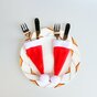 10 Pi&egrave;ces Mini Chapeau de P&egrave;re No&euml;l D&eacute;coration de Chapeau de P&egrave;re No&euml;l pour Couverts ou Pic dans l&#039;Arbre de No&euml;l - Rouge et Blanc