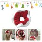 Chouchou de No&euml;l &eacute;lastique pour cheveux de No&euml;l - Bracelet de d&eacute;coration pour cheveux - Rouge et blanc