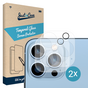 Objectif d&#039;appareil photo en verre tremp&eacute; Just in Case 2 pi&egrave;ces compatible avec iPhone 13 Pro - transparent