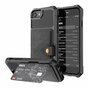 Just in Case &Eacute;tui hybride avec porte-carte magn&eacute;tique compatible avec iPhone 6 6s 7 8 SE 2020 et SE 2022 - noir