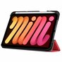 &Eacute;tui Just in Case &agrave; trois volets avec fente pour stylo compatible avec iPad mini 6 (2021) et &agrave; l&#039;iPad mini 7 (2024) - rouge