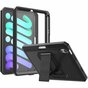 Just in Case Heavy Duty Case cover compatible avec iPad mini 6 (2021) &amp; iPad mini 7 (2024) - noir
