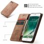 Caseme Retro Wallet Case &eacute;tui compatible avec iPhone 7, 8, SE 2020 et SE 2022 - marron