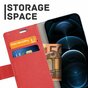 &Eacute;tui portefeuille Just in Case compatible avec iPhone 12 Pro Max - rouge