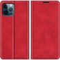 Just in Case Wallet Case &Eacute;tui magn&eacute;tique compatible avec iPhone 12 Pro Max - rouge