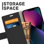 &Eacute;tui portefeuille Just in Case compatible avec iPhone 13 - noir