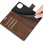 Just in Case TPU Wallet Case &Eacute;tui magn&eacute;tique compatible avec iPhone 13 mini - marron