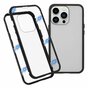 Just in Case Coque en Tempered Glass magn&eacute;tique en m&eacute;tal pour iPhone 13 Pro Max