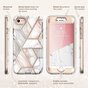 Coque Supcase Cosmo Case Marble pour iPhone SE 2020 et iPhone SE 2022 - or rose