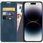 Just in Case Wallet Case &Eacute;tui magn&eacute;tique compatible avec iPhone 14 Pro - bleu