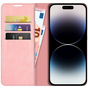 Just in Case Wallet Case &Eacute;tui magn&eacute;tique compatible avec iPhone 14 Pro Max - rose