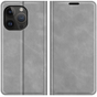 Just in Case Wallet Case &Eacute;tui magn&eacute;tique compatible avec iPhone 14 Pro Max - gris