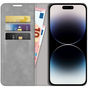 Just in Case Wallet Case &Eacute;tui magn&eacute;tique compatible avec iPhone 14 Pro Max - gris