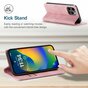 Caseme Retro Wallet Case compatible avec iPhone 14 Pro - rose