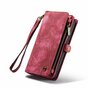 Caseme Vintage &Eacute;tui portefeuille compatible avec iPhone 14 Plus - rouge