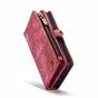 Caseme Vintage &Eacute;tui portefeuille compatible avec iPhone 14 Plus - rouge