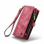 Caseme Vintage &Eacute;tui portefeuille compatible avec iPhone 14 Pro Max - rouge