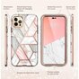 Coque Supcase Cosmo Case Marble pour iPhone 14 Pro Max - or rose