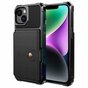 Just in Case &Eacute;tui hybride avec porte-carte magn&eacute;tique compatible avec iPhone 14 Plus - noir