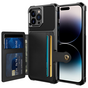 Just in Case &Eacute;tui hybride avec porte-cartes magn&eacute;tique compatible avec iPhone 14 Pro - noir