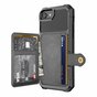 Coque hybride porte-carte magn&eacute;tique Just in Case pour iPhone SE 2020 et iPhone SE 2022 - noir