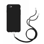Just in Case Coque en TPU Souple avec Cordon compatible avec iPhone SE 2020 et iPhone SE 2022 - Noir