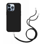 Just in Case Coque en TPU Souple avec Cordon compatible avec iPhone 13 Pro - Noir