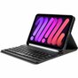 Just in Case Vintage Bluetooth Keyboard Cover QWERTY &eacute;tui compatible avec iPad mini 6 (2021) &amp; iPad mini 7 (2024) - bleu