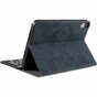 Just in Case Vintage Bluetooth Keyboard Cover QWERTY &eacute;tui compatible avec iPad mini 6 (2021) &amp; iPad mini 7 (2024) - bleu