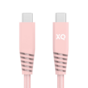 XQISIT C&acirc;ble Tress&eacute; USB-C vers USB-C 3.1 200cm - Rose